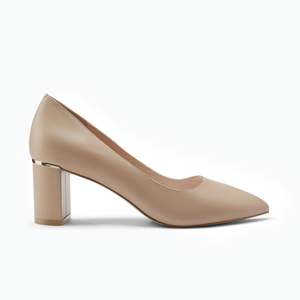 Full Priced Shoes: Olive Heel | Nude Leather