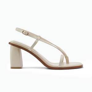 Milla Sandal Heel Ivory Leather