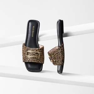 Freya Slide Sandal Cheetah Print