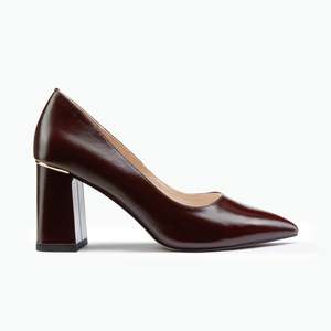 Nova Heel Mahogany Leather