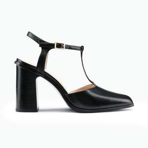 Candice Heel Black Leather