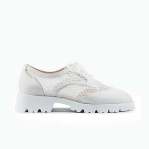All Shoes: Cassidy Flat Off-White Leather