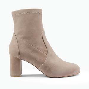 Heels: Naomi Ankle Boot Latte Suede