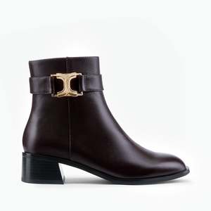 Bailey Ankle Boot Choc-Cherry Leather