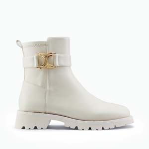 Jaso Ankle Boot Ivory Leather