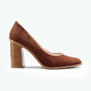 Cassie Heel Rust Suede
