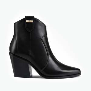 Heels: Franco Ankle Boot Black Leather