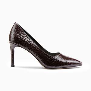 All Shoes: Nemesis 78mm Heel Choc-Cherry Emboss