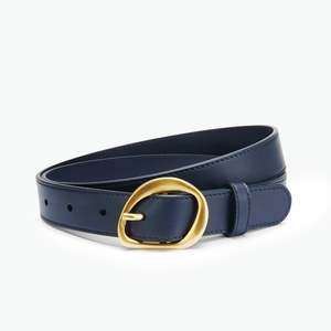 Accessories: Maple Belt Navy Leather