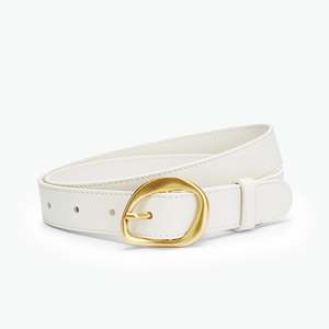 Accessories: Maple Belt Cream Leather