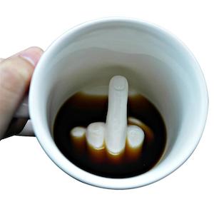 Novelty Gifts: 3D Finger Mug - Novelty Gift Mug