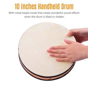 Music Instruments: Unique 10" Ocean Wave Bead Hand Drum