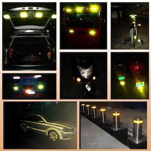 Car Accessories: Reflective Warning Tape - Self Adhesive Waterproof Car Reflect Strip
