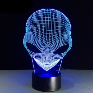 Lights: Alien Head 3D Hologram Lamp