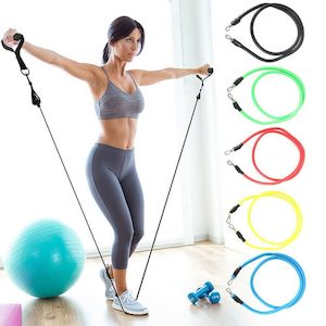 Fitness: Resistance Bands - 11 Piece Set