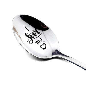 Valentines Day Gifts: Beautiful Stainless Steel Engraved Spoon