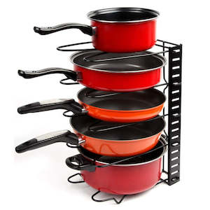 Kitchen: 5 Tier Pots And Pan Rack Organiser