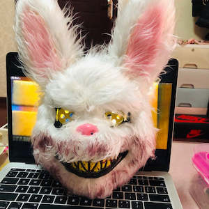 Scary Halloween Mask Bloody Killer Rabbit