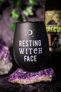 Kitchen Gadgets: Resting Witch Face Stemless Wine Glass