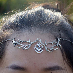 Wicca: Forest Branch Pentagram Forehead Jewellery