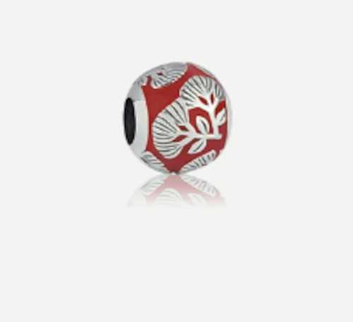 Evolve Charms Jewellery: Wild Pohutakawa  (celebrate) enamel charm