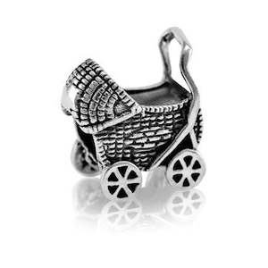 Evolve Charms Jewellery: Pram (New Baby) Charm (Last One)