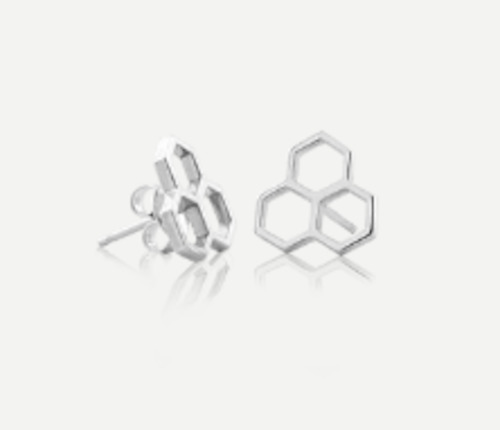 Evolve Charms Jewellery: Honey Comb Studs (Healing) - Evolve