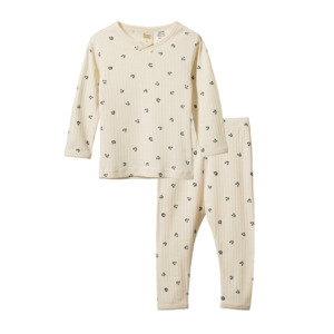Childrens Gifts: Long Sleeve Pointelle Pyjama 2PC - Winter Berry