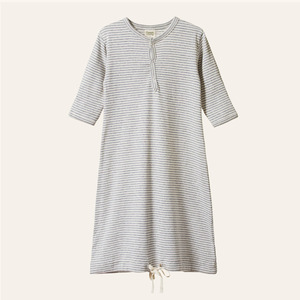 Childrens Gifts: Sleeping Gown - Grey Marl Stripe