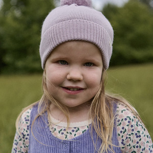 Alpine Merino Pom Pom Beanie - Lilac