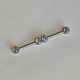 Bezel Industrial Barbell - Ninjaflower