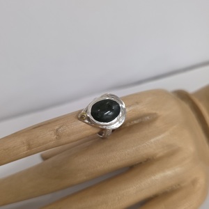 Jade & Brass Tear Ring - Ninjaflower