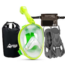 All: EOFY Package: Air Kids (Mask + Fins + Bag + Waterproof Pouch) 5-11 Years