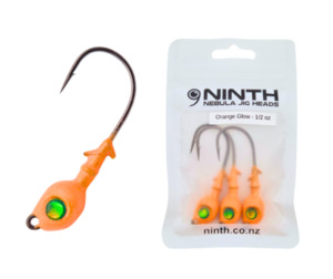 Nebula Jig Head – Orange Glow Qty 3