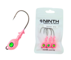 Products: Nebula Jig Head – Pink Glow Qty 3