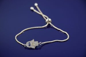 Products: Turkish Evil Eye Bracelet With Hamsa Hand Evil Eye Pendant In Gold Bl16