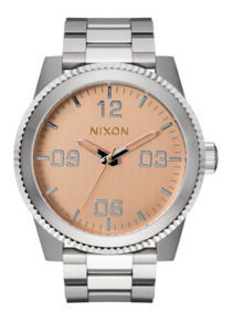 Mens Watches: Corporal Stainless Steel - Silver / Coral