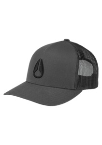 Clothing And Accessories: Iconed Trucker Hat - Charcoal / Black