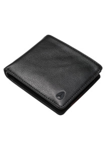 Clothing And Accessories: Pass Leather Coin Wallet - Black