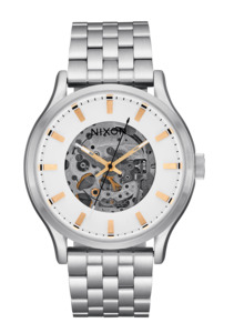 Mens Automatic Watches: Spectra - White / Silver
