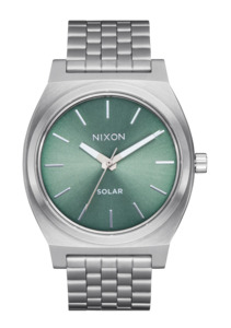 Sustainable Watches: Time Teller Solar - Silver / Jade Sunray