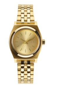 Mens Gold Watches: Small Time Teller - All Gold