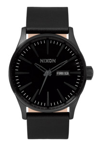 Womens Leather Watches: Sentry Leather - All Black