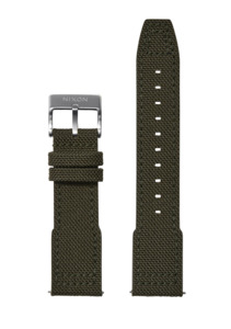 23mm Watch Bands: 23mm Cordura Canvas Band - Forest Green