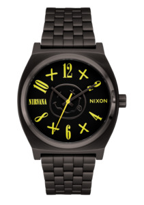 Gifts For Him: Nirvana Time Teller - Black Nirvana Smiley Face