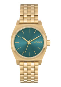 Womens Small Watches: Medium Time Teller - Light Gold / Turquoise