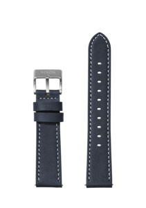 Gifts Under 100: 20mm Stitched Leather Band - Navy