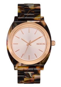 Womens Rose Gold Watches: Time Teller Acetate - Rose Gold / Pink Tortoise