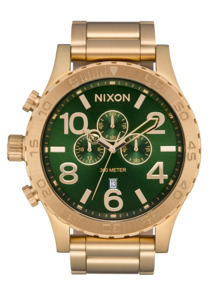 Gifts For Him: 51-30 Chrono - Gold / Green Sunray