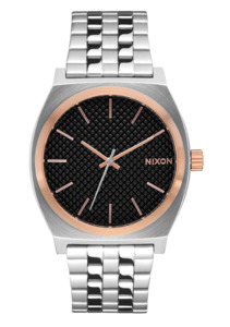 Mens Watches: Time Teller - Silver / Rose Gold / Black